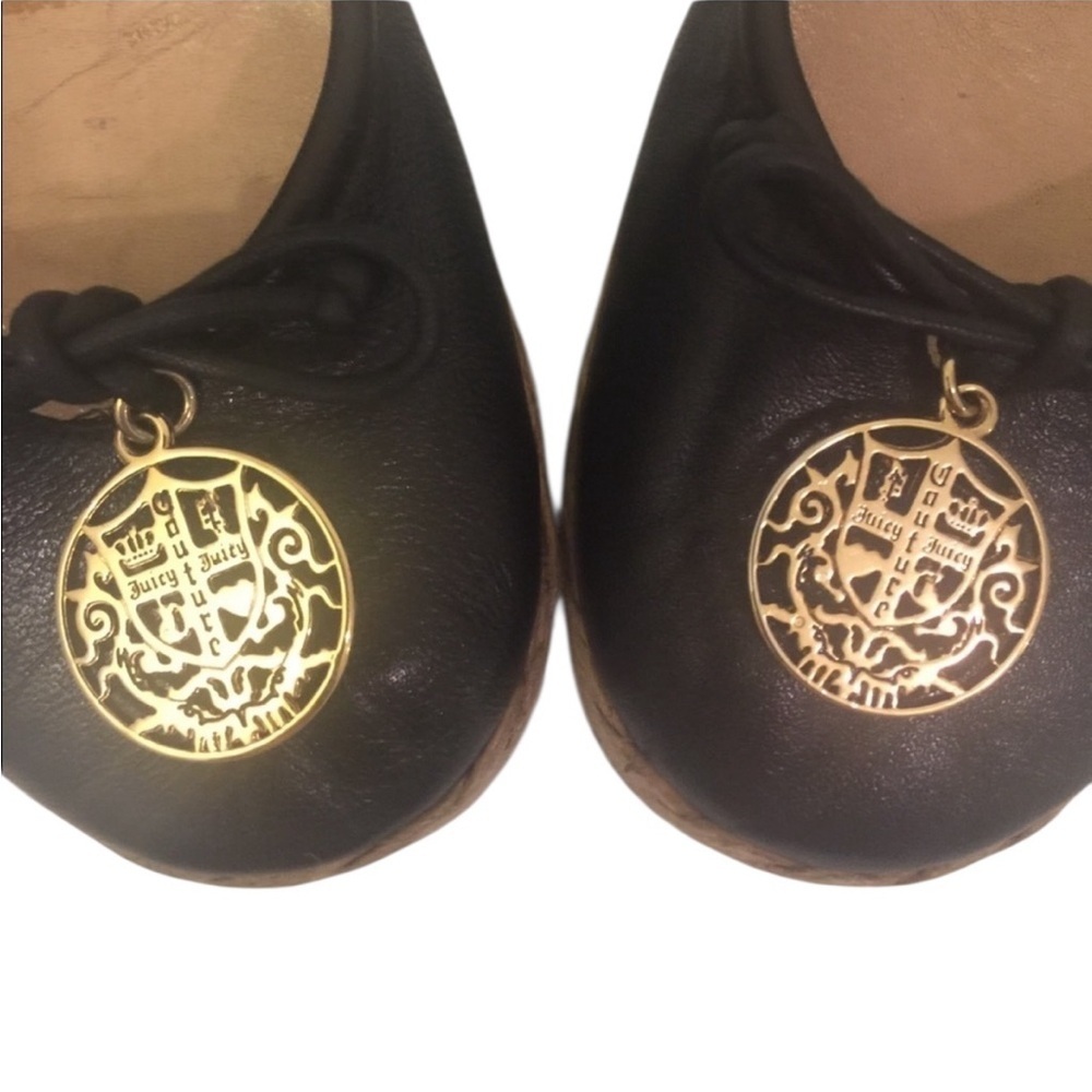 Juicy Couture Black Leather Espadrille Flats - Picture 4 of 9